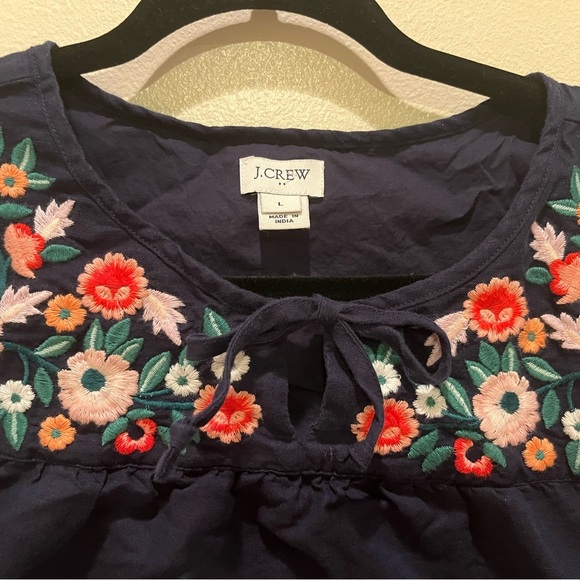 J. Crew Red and Blue Embellished Sleeveless Tank - Picture 3 of 3